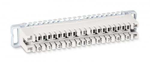 Плинт размыкаемый на 10 пар DM-10P маркировка 0-9 Cabeus 7017c