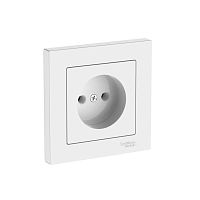 Розетка AtlasDesign 16А без заземл. быстрозажим. клем. в сборе бел. SE ATN000140S