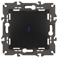 Выключатель 1-кл. СП Elegance 14-1102-05 10А IP20 250В 10AX с подсветкой механизм антрацит Эра Б0034219