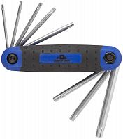 Набор ключей TORX складных Т10-Т40 в пластиковом корпусе с черн. фосфатным покрытием CrV (уп.8шт)MOS 64040М