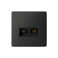 Розетка компьютерная 2-м ArtGallery RJ45 + RJ45 кат.5E механизм базальт SE GAL001485