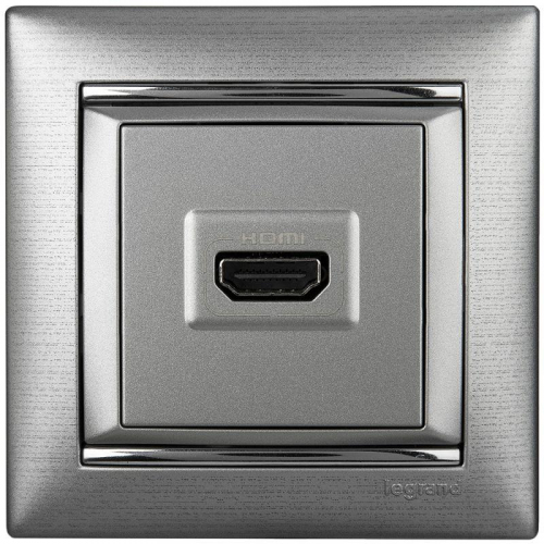 Механизм розетки СП HDMI Valena алюм. Leg 770285 фото 5