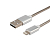 Кабель USB для iPhone 5/6/7 моделей шнур в металлической оплетке серебристый Rexant 18-4247