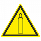 Знак W 19 "Газовый баллон" 150х150х150мм пластик EKF pn-w-19
