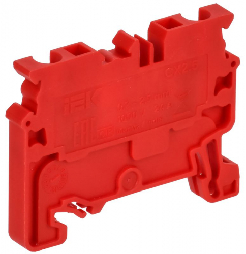 Клемма пружинная проходная CX2.5 красн. ARMAFIX IEK AF-CT40-00-K04-002 фото 2
