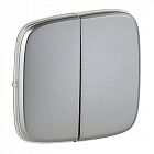 Панель лицевая Valena Allure для 2-кл. выкл. полированная сталь Leg 755023