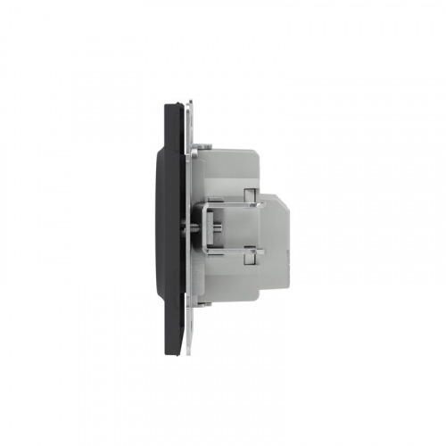 Розетка силовая KANT 2P+E защ. шторки черн. уголь DKC 7012003 фото 4