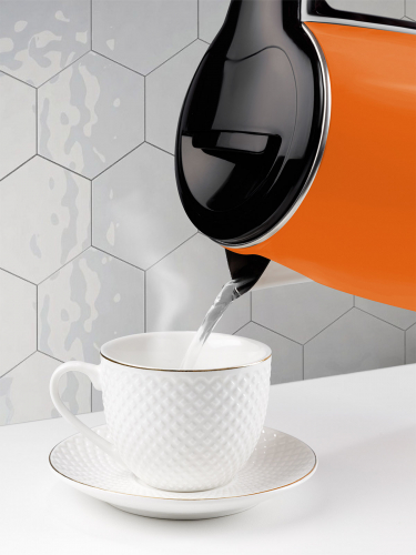 Электрический чайник "Ника", нержавеющая сталь / пластик, 1,8 л, 1800 Вт, оранжевый, TDM фото 5