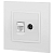 Розетка компьютерная + телевизионная Elegance 14-3110-01М RJ45+TV матов. бел. Эра Б0065767