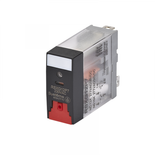 Реле 12А 1перекл. 230В AC тест кнопка LED SE RSXG12P7