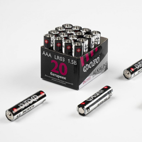 Элемент питания алкалиновый AAA/LR03 1.5В Alkaline Pack-20 (уп.20шт) ФАZА 5028128 фото 5