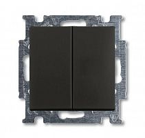 Механизм выключателя 2-кл. 1п СП Basic 55 10А IP20 с клавишей chateau-black ABB 2CKA001012A2177