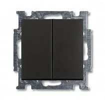 Механизм выключателя 2-кл. 1п СП Basic 55 10А IP20 с клавишей chateau-black ABB 2CKA001012A2177