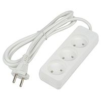 Удлинитель 3х1.5м без заземл. 10А Ultra S-CU3-15 WHITE бел. Uniel UL-00009979