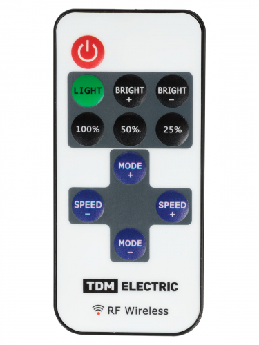 Контроллер для светодиодных лент и модулей MONO-RF-12В-6A-72Вт-IP20, 1 канал, пульт 11 кнопок, TDM фото 4