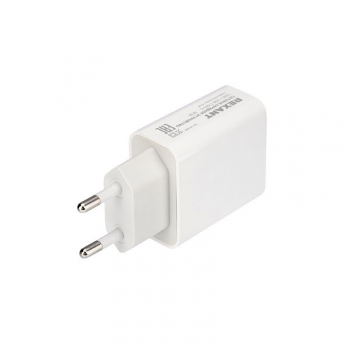 Устройство зарядное сетевое USB-A+USB-C адаптер 18Вт бел. Rexant 18-2216 фото 3