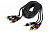 Шнур 3RCA Plug - 3RCA Plug 1.5м (GOLD) (уп.10шт) Rexant 17-0212