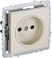 Розетка СП BRITE РСш10-2-БрКр 10А без заземл. защ. шторки беж. IEK BR-R13-10-K10