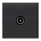 Механизм розетки TV 2мод. Zenit простой антрацит ABB 2CLA225070N1801