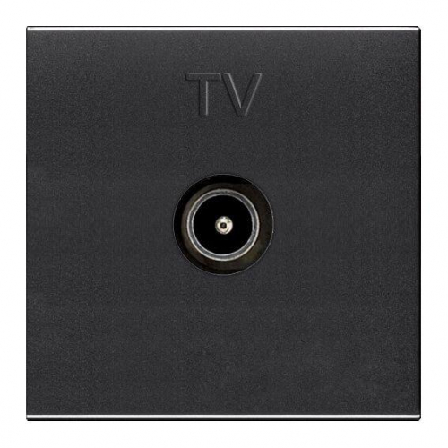 Механизм розетки TV 2мод. Zenit простой антрацит ABB 2CLA225070N1801