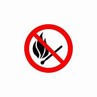 Табличка ПВХ информационный знак "Запрещается пользоваться открытым огнем и курить" d180мм Rexant 56-0056-2