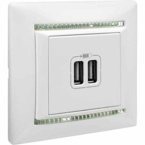 Розетка USB 2-м СП Valena бел. Leg 770470 фото 8