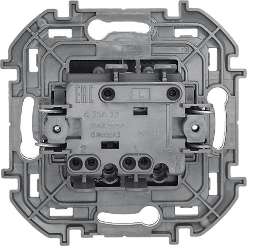 Выключатель 2-кл. Inspiria 10А IP20 250В 10AX механизм антрацит IEK 673623 фото 4