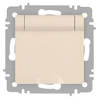 Розетка 1-м СП Accent 6-203-02 16А IP20 250В 2P+E Schuko с крышкой сл.кость Intro Б0063716