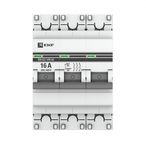 Выключатель нагрузки 2п 16А ВН-63 PROxima EKF SL63-2-16-pro фото 2