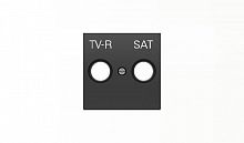 Накладка для TV-R-SAT розетки SKY черн. бархат ABB 2CLA855010A1501