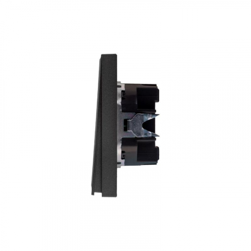 Переключатель проходной 2-кл. СП STRONG 10А графит Kranz KR-78-0709-6 фото 2