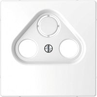 Накладка центральная Merten D-Life TV розетки 2/3 отв. SD бел. лотос SchE MTN4123-6035