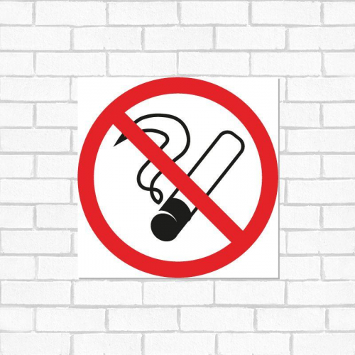 Табличка ПВХ информационный знак &quot;Курить запрещено&quot; 200х200мм Rexant 56-0035-2 фото 2