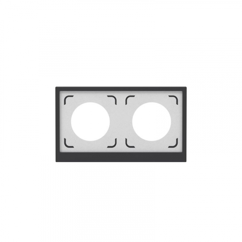 Рамка 2-м KANT IP44 черн. уголь DKC7012944