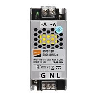 Блок питания для светодиод. ленты BSPS 60Вт 5А 12В IP20 метал. JazzWay 5024328