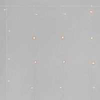 Гирлянда светодиодная занавес 1.5х1.5м 64 LED теплый бел. прозр. ПВХ IP20 свечение с динамикой 220В не соединяется с контроллером Neon-Night 235-406