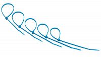 Хомут кабельный 3.6х200 нейл. син. (уп.25шт) Rexant 07-0205-25