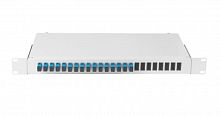 Кросс оптический 19дюйм 1U 16 портов SC/UPC(16 одинарных SC/UPC адаптеров) SM 9/125 OS2 стальной сер. в комплекте: адаптеры монтаж. шнуры 1м сплайс-кассета с крышкой гильзы заглушки NIKOMAX NMF-RP16SCUS2-WS-ES-1U-GY