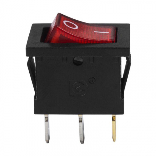 Выключатель клавишный 24В 15А (3с) ON-OFF красн. с подсветкой Mini Rexant 36-2165 фото 3