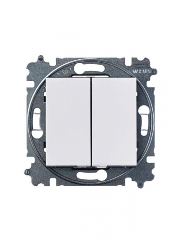 Выключатель 2-кл. СП Levit IP20 бел./дым. черн. ABB 2CHH590545A6062 фото 2