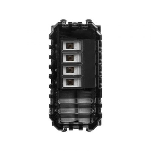 Диммер кнопочный модульный 1мод. для LED ламп Avanti "Черный матовый" DKC 4412341 фото 3