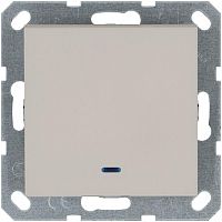 Переключатель проходной 1-кл. 10А IP20 с подсветкой механизм тауп Jasmart G3012NT
