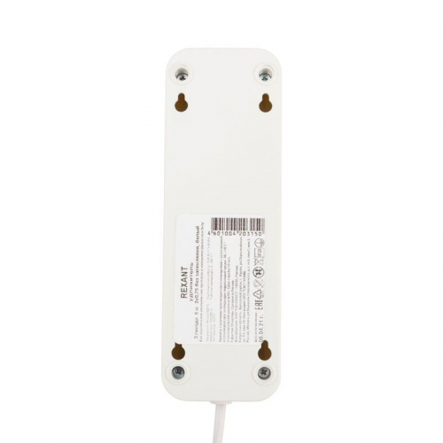 Удлинитель 3х5м без заземл. 2х0.75 бел. Rexant 11-8737 фото 2