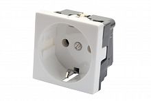 Розетка 2К+З немецкий стандарт 45х45мм бел. Eurolan 16V-10-04WT