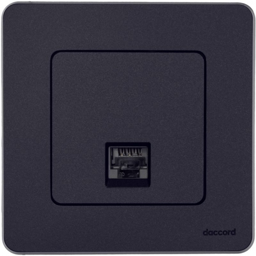 Розетка компьютерная Inspiria RJ45 кат.6 UTP механизм антрацит IEK 673833 фото 2