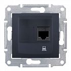 Розетка компьютерная 1-м СП Sedna RJ45 CAT.6 SchE графит SDN4700170