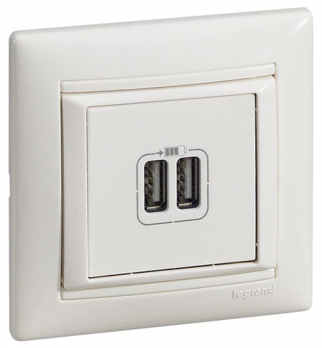 Розетка USB 2-м СП Valena бел. Leg 770470 фото 7