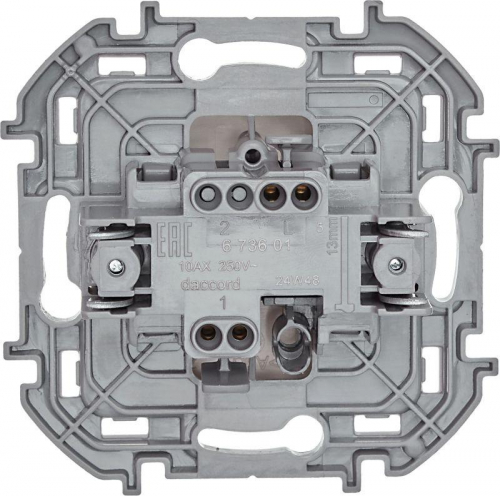 Выключатель 1-кл. Inspiria 10А IP20 250В 10AX механизм сл. кость IEK 673601 фото 4