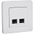 Розетка компьютерная 2-м Inspiria RJ45 кат.5E UTP бел. IEK 673835