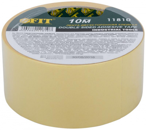 Лента-скотч клейкая двусторонняя 48ммх10м FIT 11810 фото 3